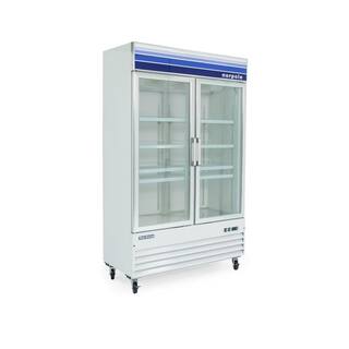 Norpole 29 cu. ft. Glass Door Reach-In Commercial Merchandiser Upright Freezer in White NPGF2-S