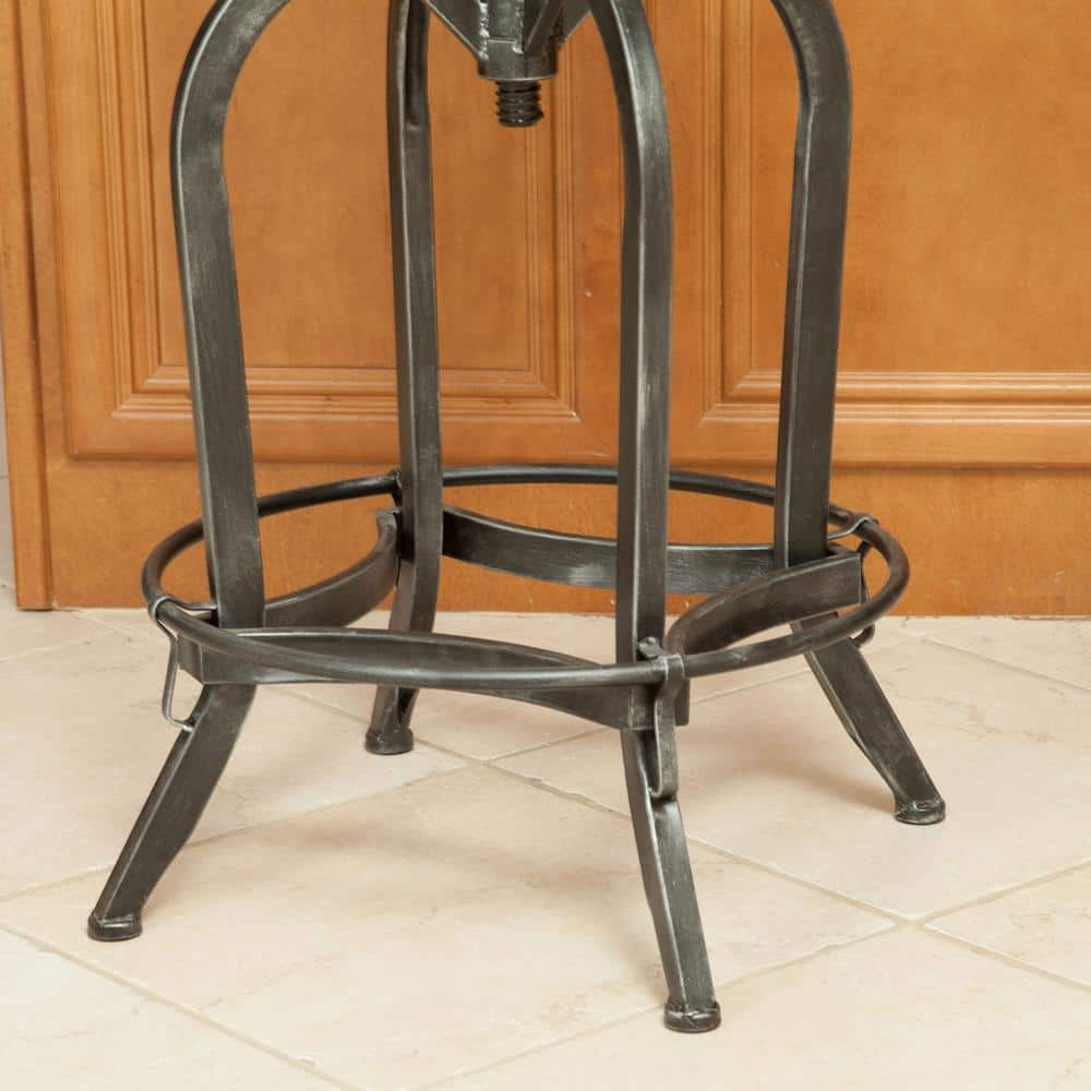 Noble House Silla 33.5 in. Brown Adjustable Bar Stool 3693