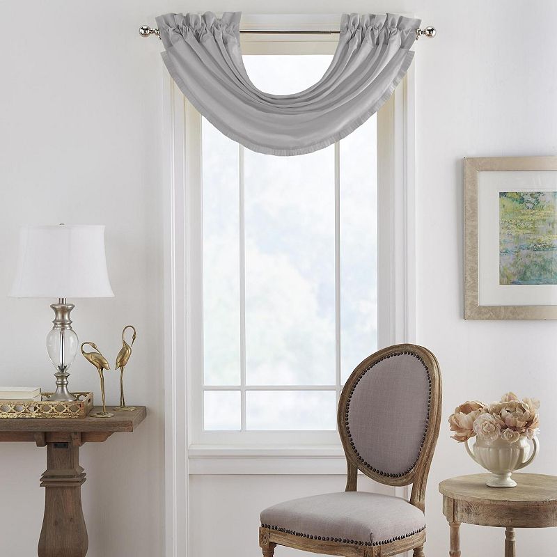 Elrene Home Fashions Versailles Faux Silk Waterfall Window Valance