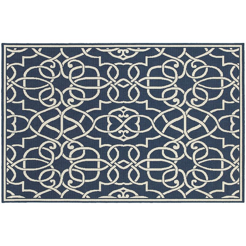 StyleHaven Maritime Fretwork Indoor Outdoor Rug