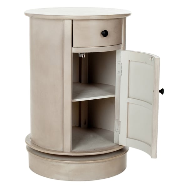 SAFAVIEH Cape Cod Grey Swivel Storage Accent Table