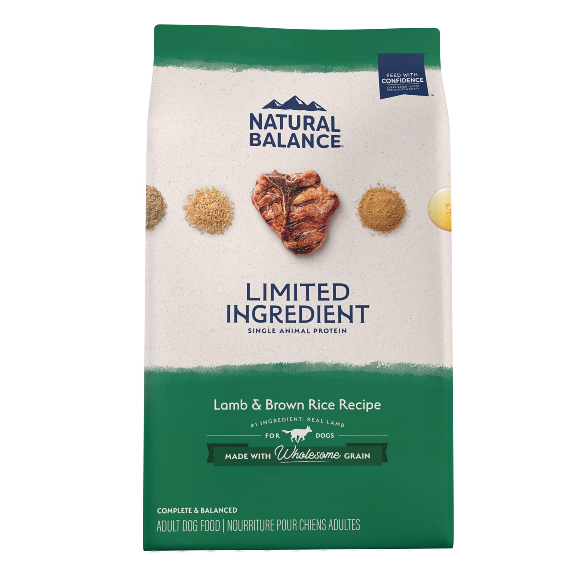 NATURAL BALANCE L.I.D. Limited Ingredient Diets Lamb amp; Brown Rice Formula Dry Dog Food， 24 lbs.