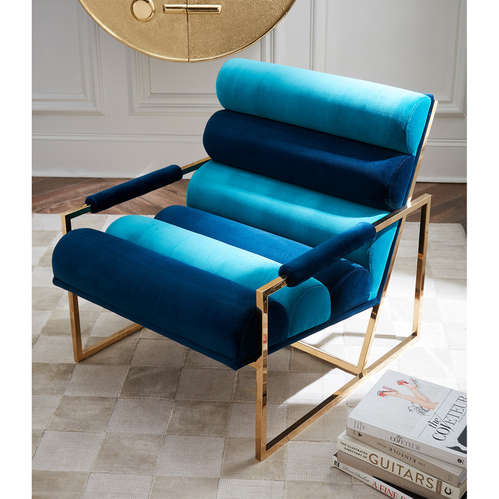 Channeled Goldfinger Lounge Chair   Contemporary   Armchairs And Accent Chairs   by Jonathan Adler  Houzz