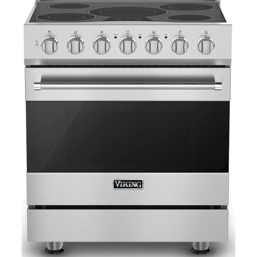 Viking 30-inch Freestanding Electric Range with Vari-Speed Dual Flow Convection CRVER3301-5BSS