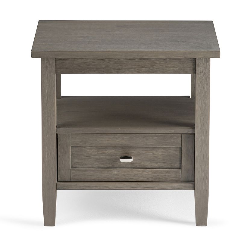 Simpli Home Warm Shaker Gray End Table