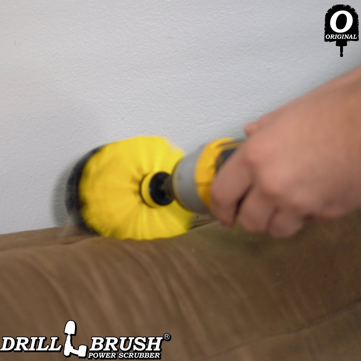 Drillbrush Power Scrubber 3-Piece Pet Stain Remover Kit， Medium Bristle Drill Brush