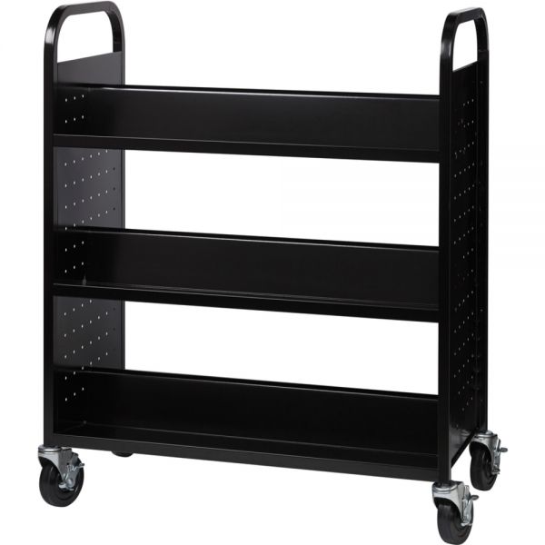 Lorell Double-sided Book Cart