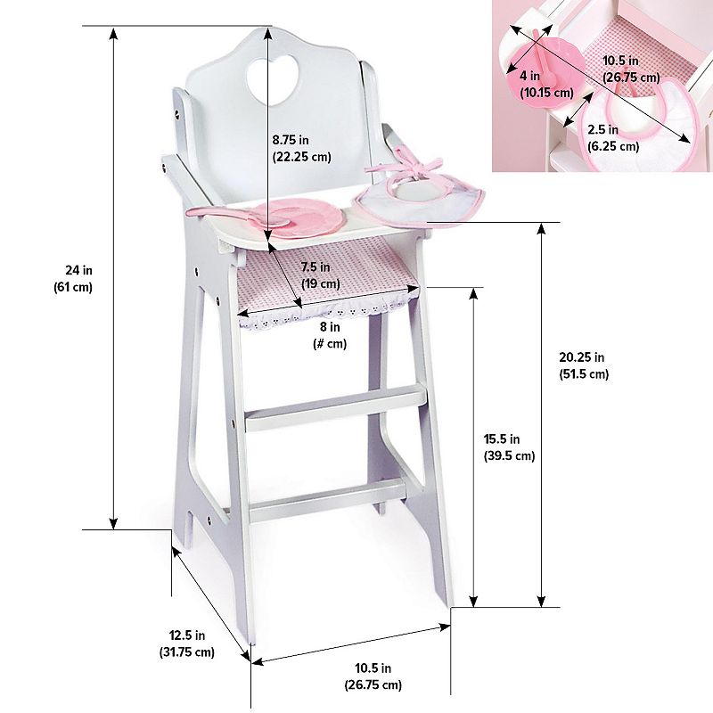 Badger Basket Doll High Chair Set