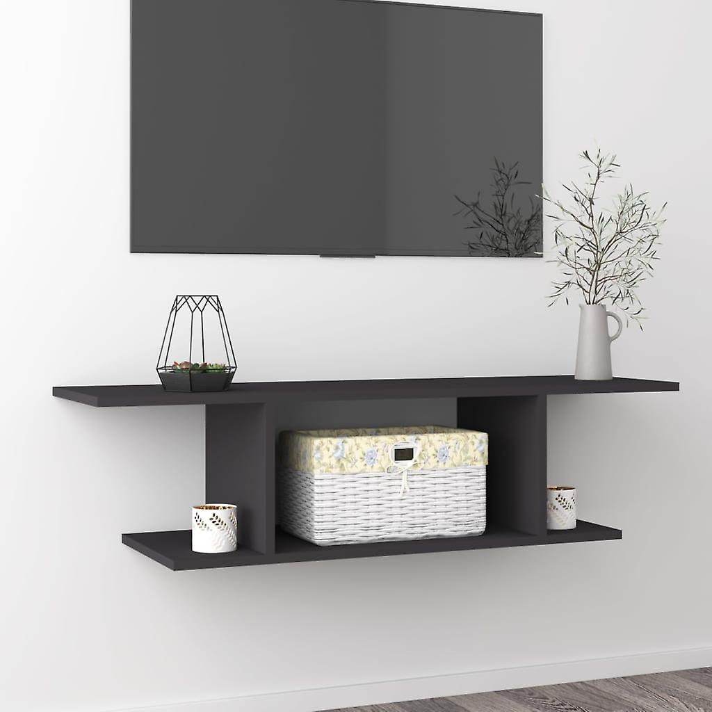 Wall Mounted Tv Cabinet Grey 103x30x26.5 Cm