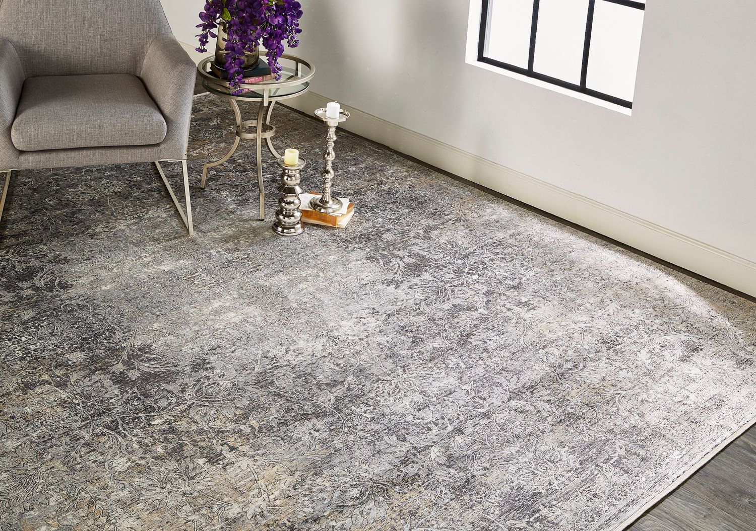 Melmas Stone Gray Rug by BD Fine