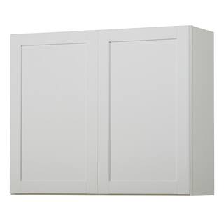 Hampton Bay Westfield Feather White Shaker Stock Assembled Wall Kitchen Cabinet (36 in. W x 12 in. D x 36 in. H) F11W3636B