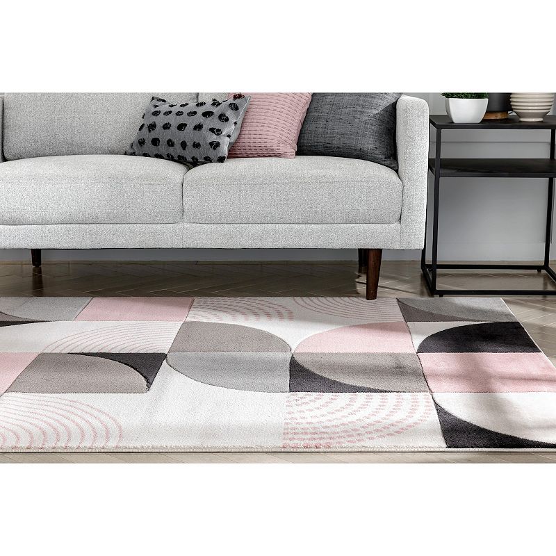 Well Woven Good Vibes Margot Modern Geometric 3D Textured Area Rug