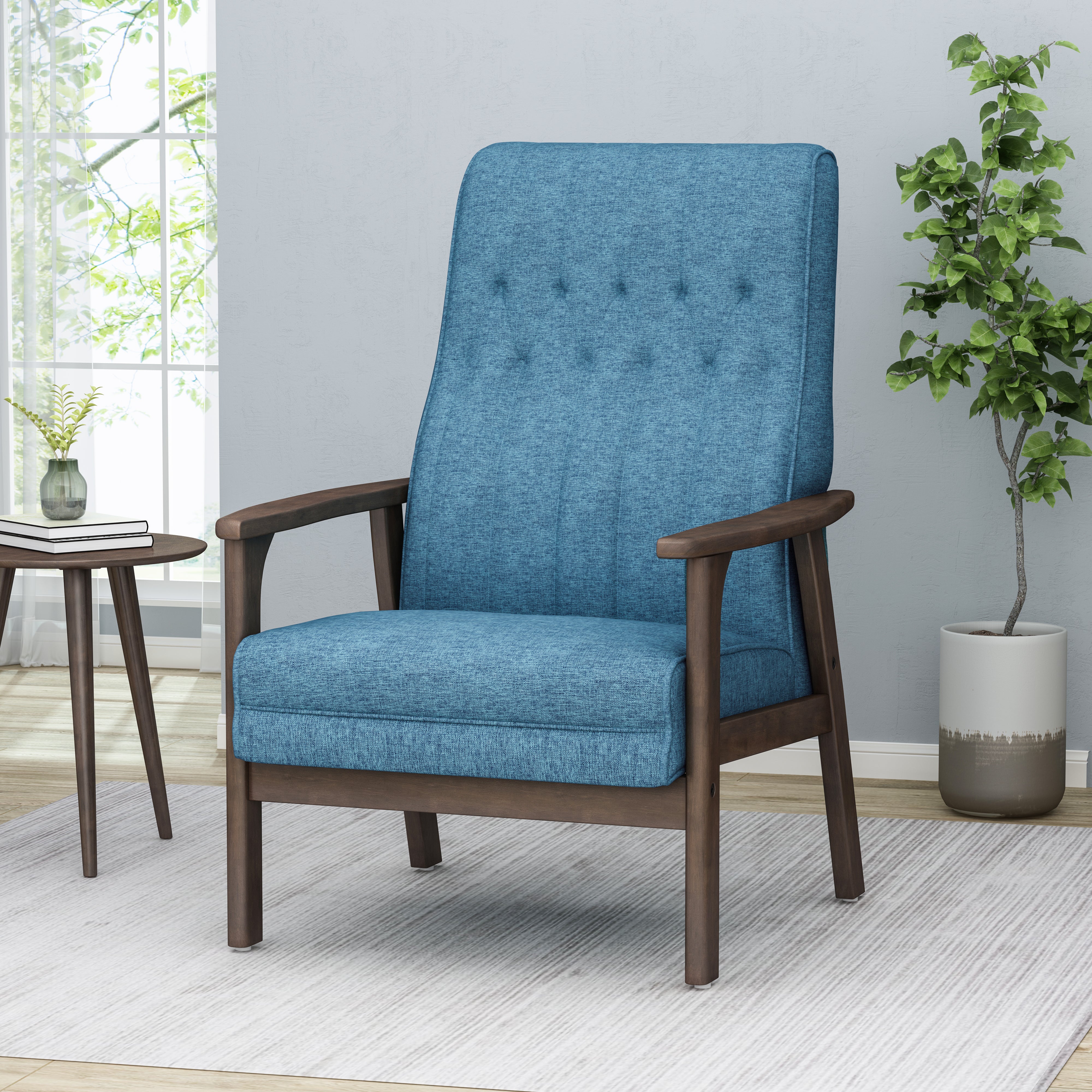 Katharine Mid-Century Fabric Modern Accent Chair