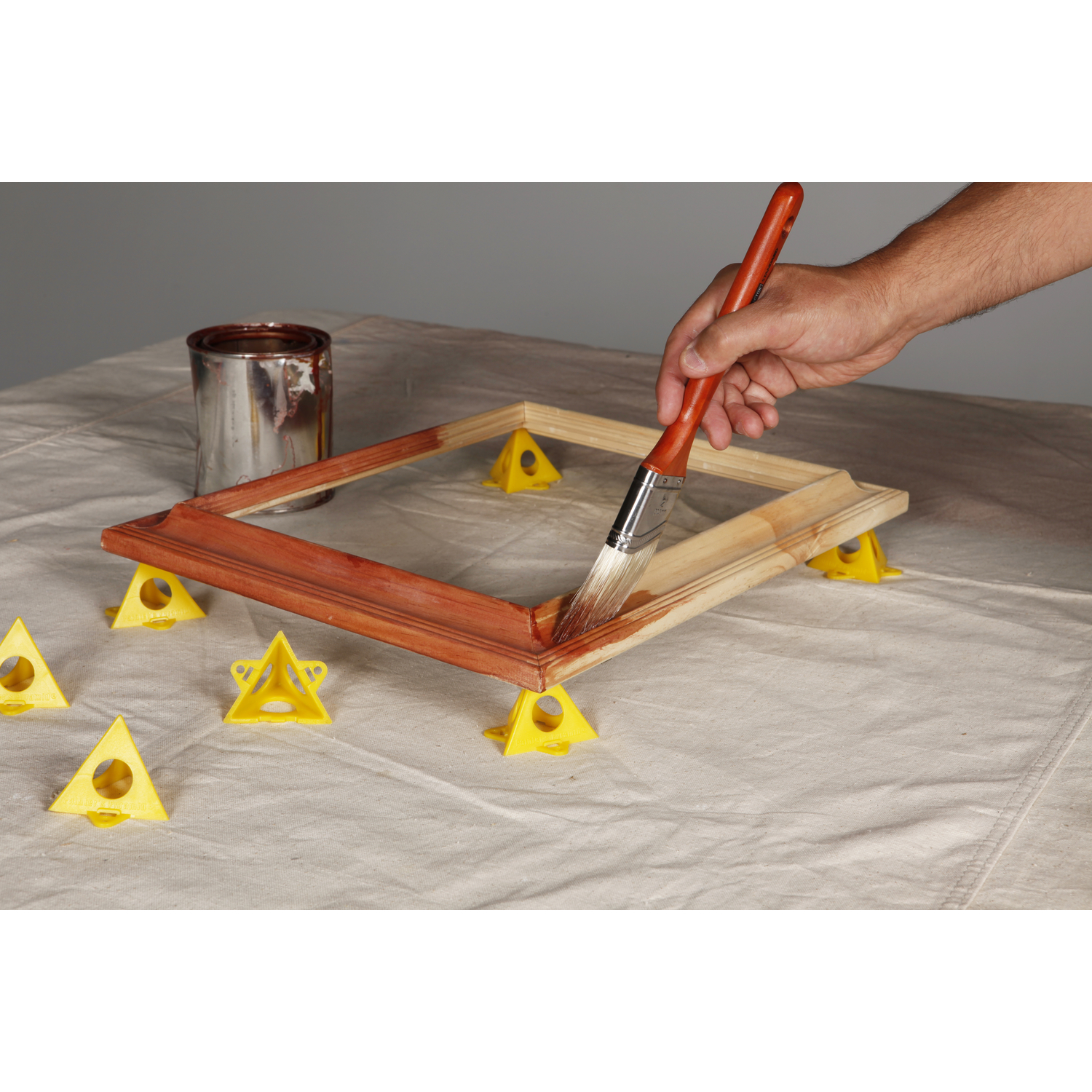 Hyde 2-1/2 in. W Yellow Plastic Painter\u0027s Pyramid Work Supports