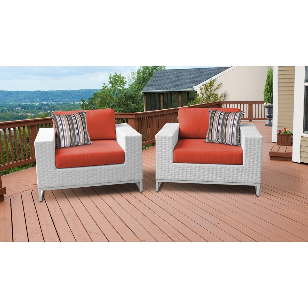 Miami 2 Piece Outdoor Wicker Patio Furniture Set 02b