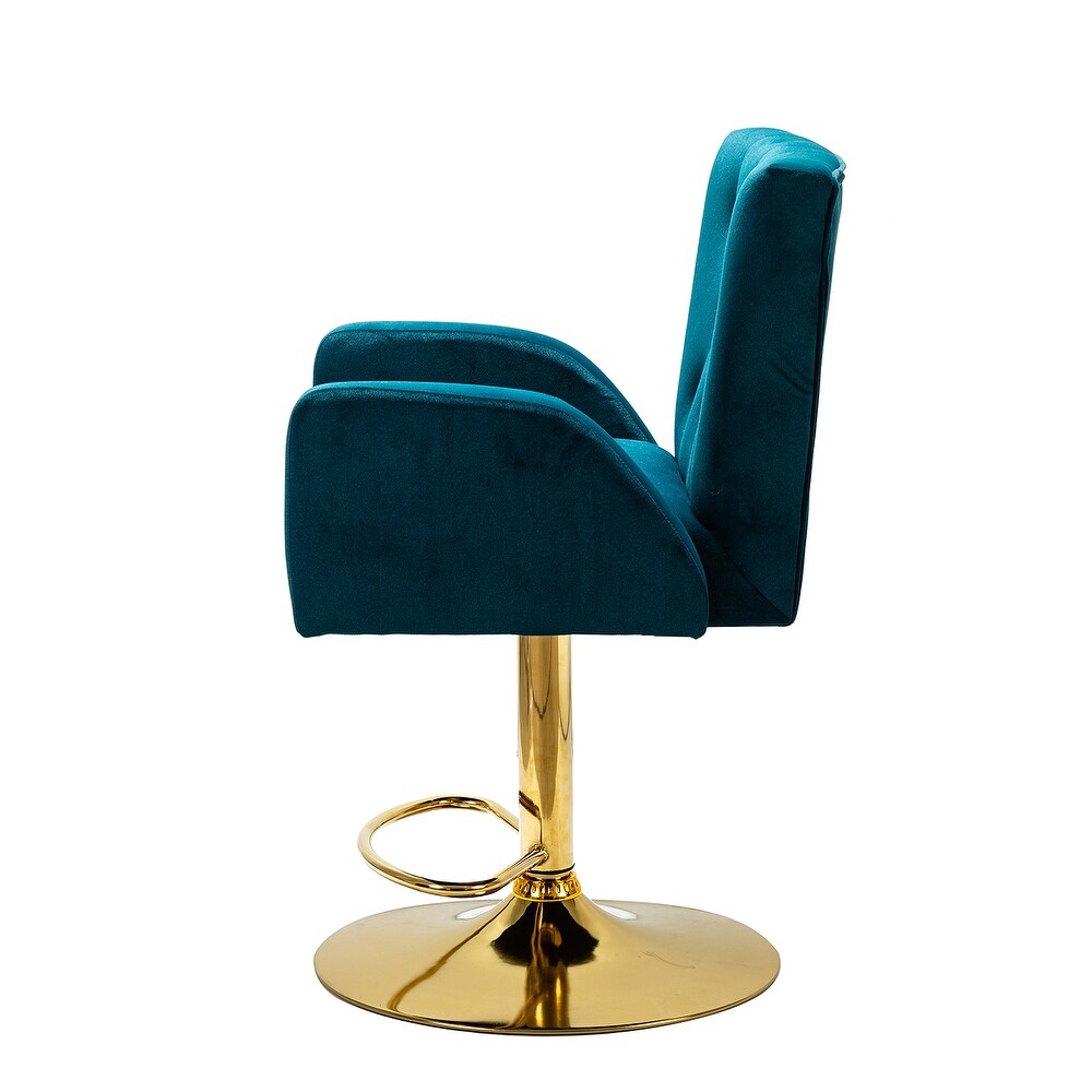 Loreto Modern Tufted Velvet Swivel chair with Adjustable Height by HULALA HOME