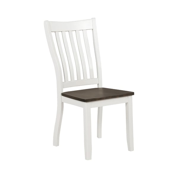 Dale Espresso and White Slat Back Dining Chairs (Set of 4)