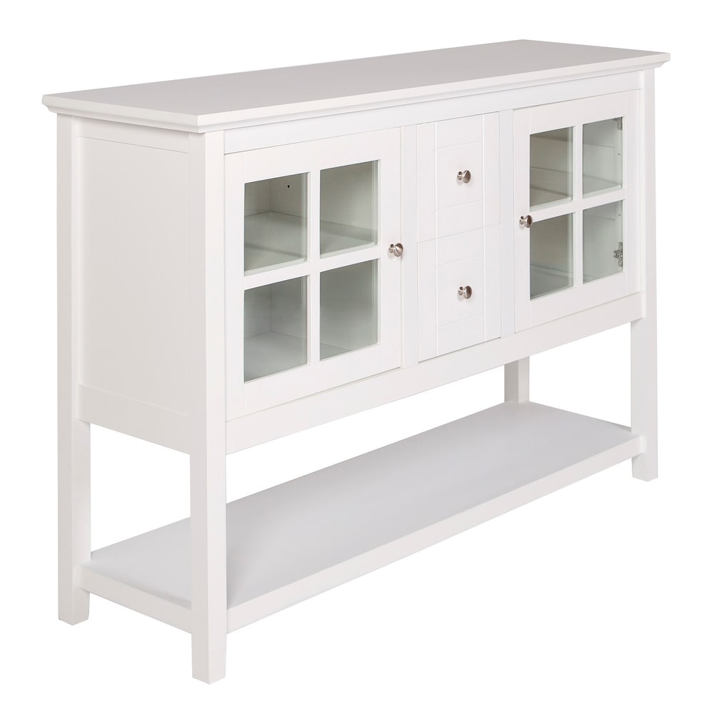 Middlebrook 52 inch White Buffet Cabinet TV Console