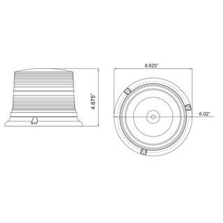 Buyers Products Company Amber LED Magnetic Mount Strobe Light SL675ALP