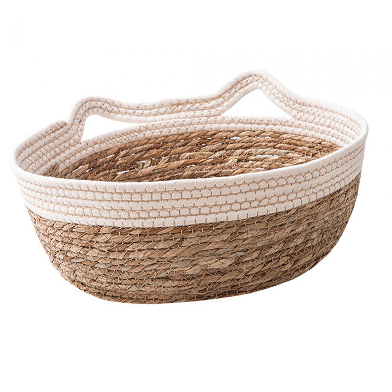 Hand Woven Cat Bed Basket Dog Bed Nest Japanese Cat Scratching Baskets White M