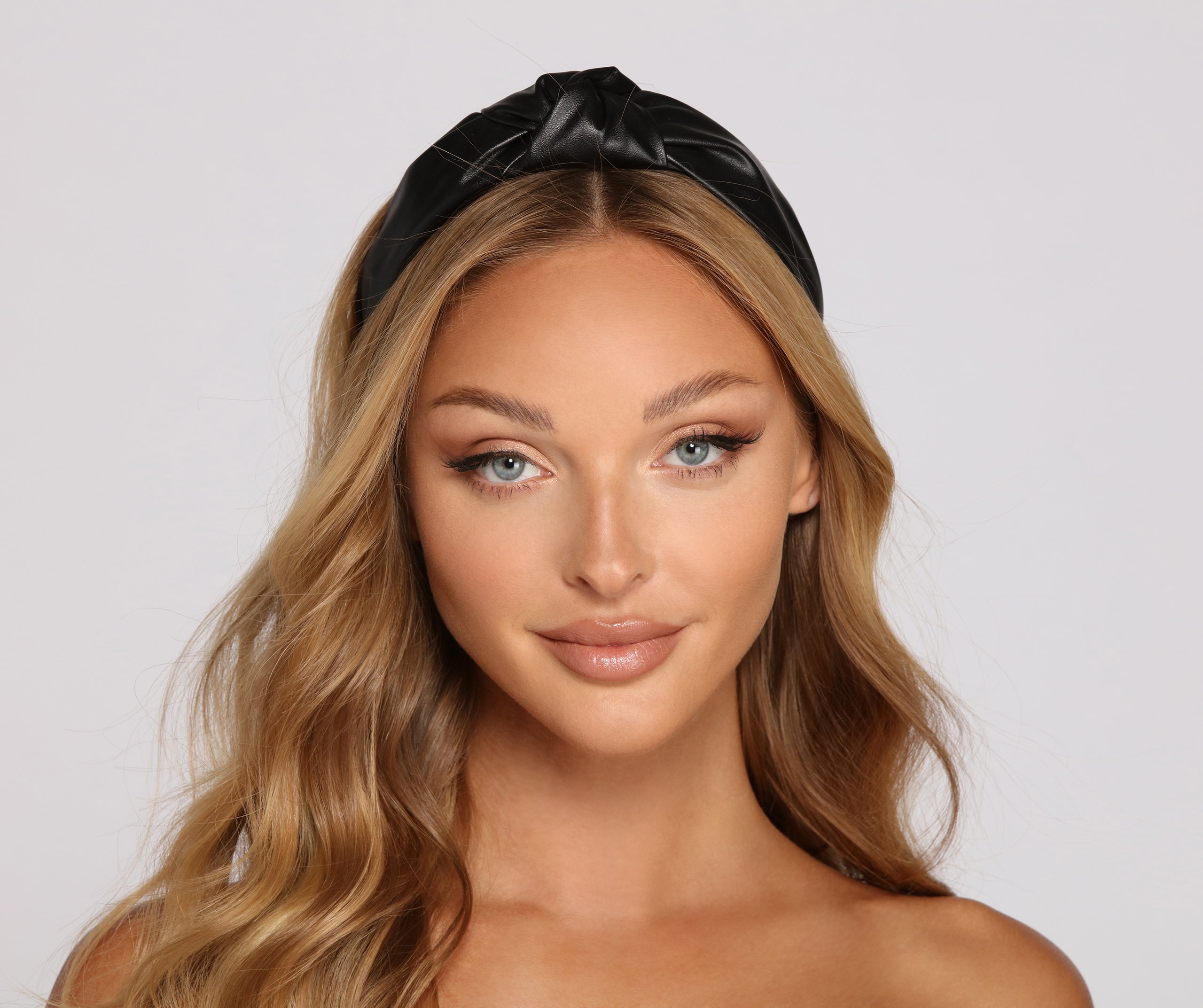 Faux Leather Twist Knot Headband