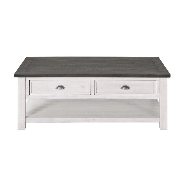 The Gray Barn Downington Solid Wood 2-drawer Coffee Table