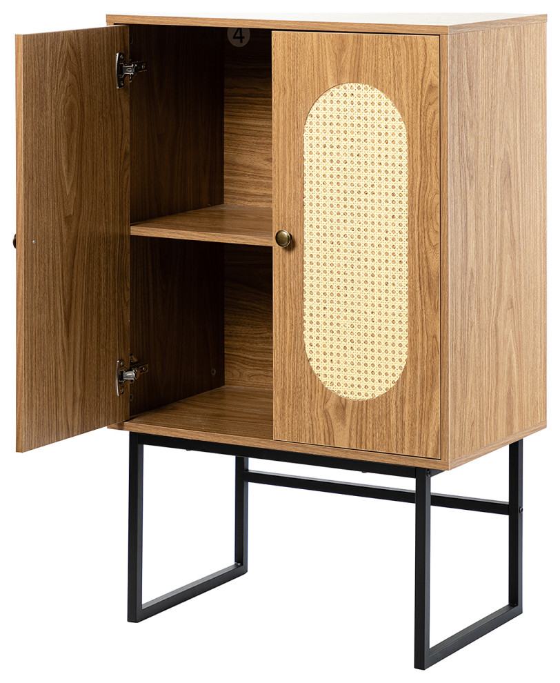 Rattan 2  Door Accent Cabinet   Tropical   Accent Chests And Cabinets   by Karat Home  Houzz