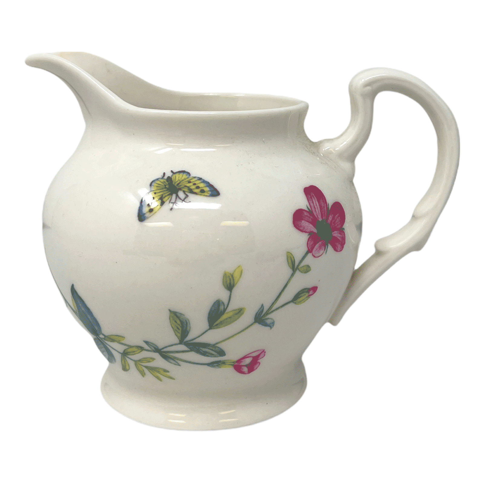 Northeast Home Goods Butterflies and Flowers Ceramic Creamer