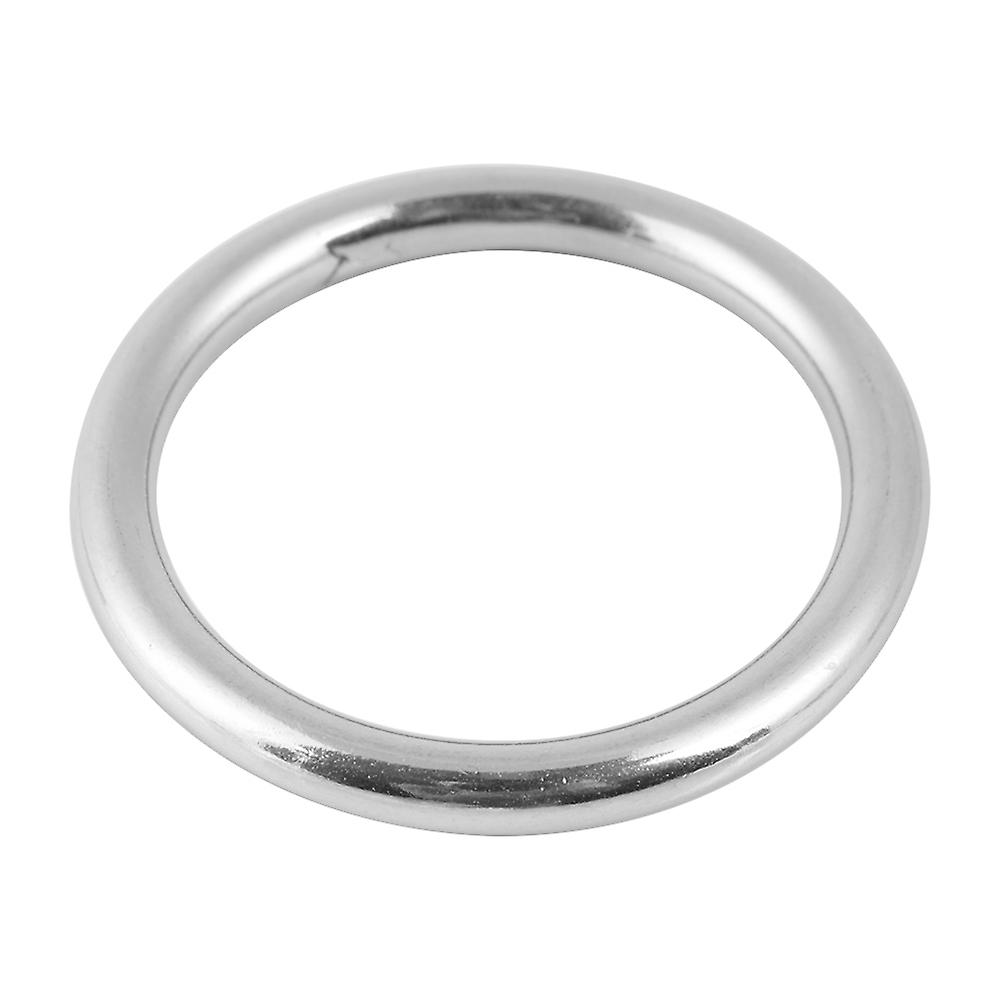 304 Stainless Steel Welded O Ring (08040 Line Dia. 5mm * Inner Dia. 40mm) Diving Pet Accessory