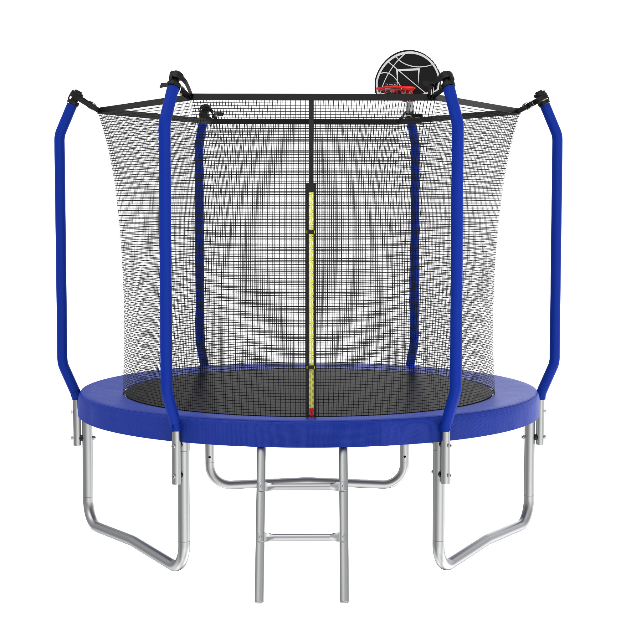 10FT Trampoline ASTM Approval Outdoor Trampoline for Kids with Basketball Hoop,  Ladder and AntiRust Coating