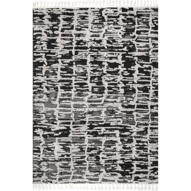 Nuloom Cosette Abstract High Low Textured Tassel Area Rug