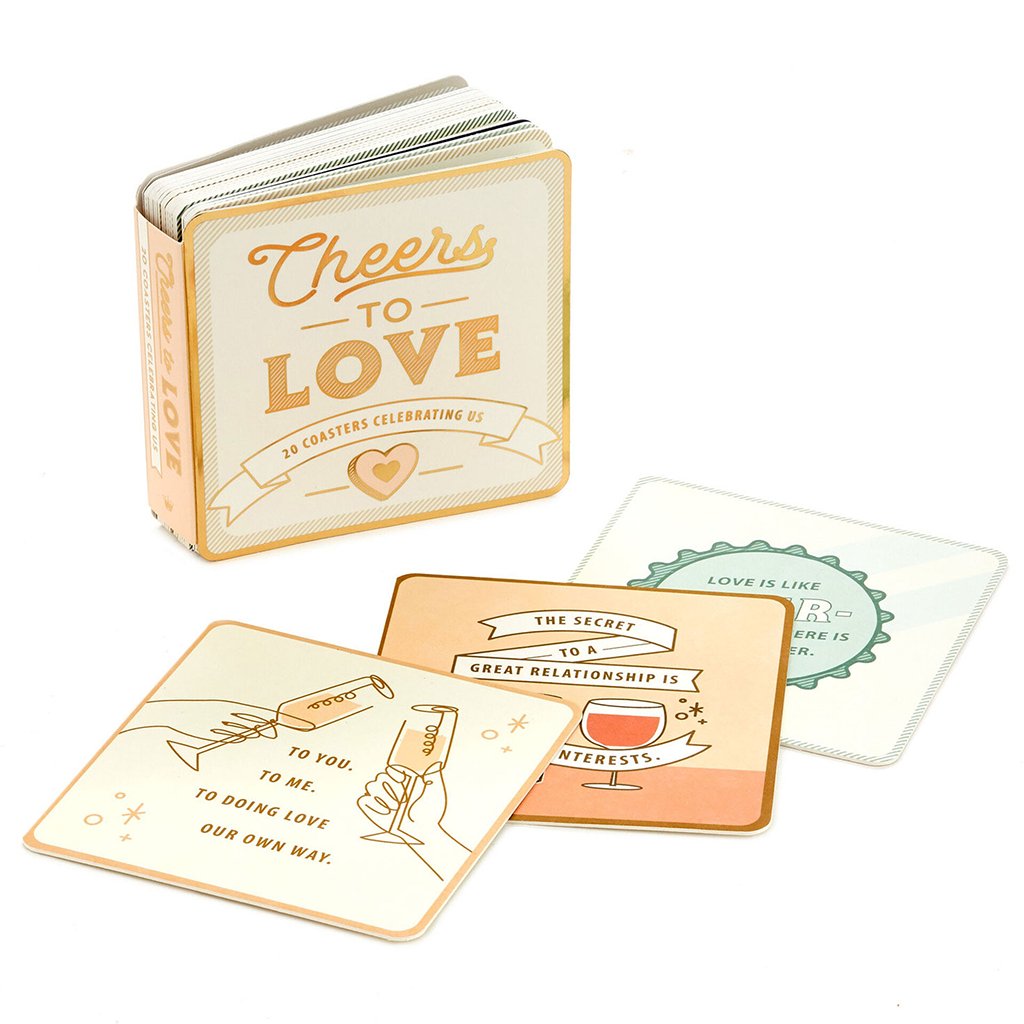 Hallmark  Cheers to Love Coaster Book, Set of 20