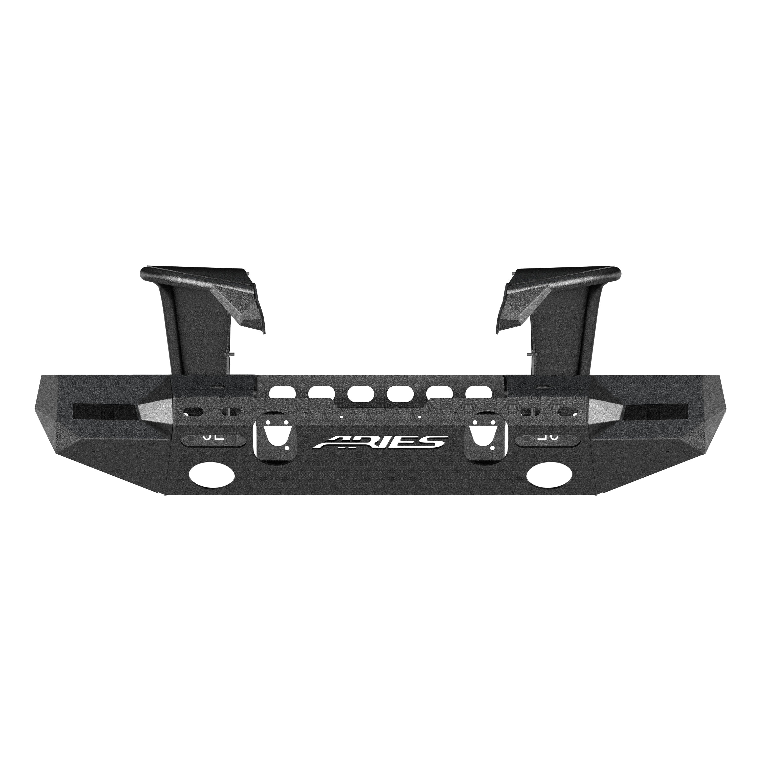 ARIES 2082073 TrailChaser Black Steel Jeep Wrangler JL Front Bumper and Fender Flares