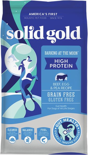 Solid Gold Barking at the Moon High Protein Grain-Free Beef， Eggs and Peas Dry Dog Food