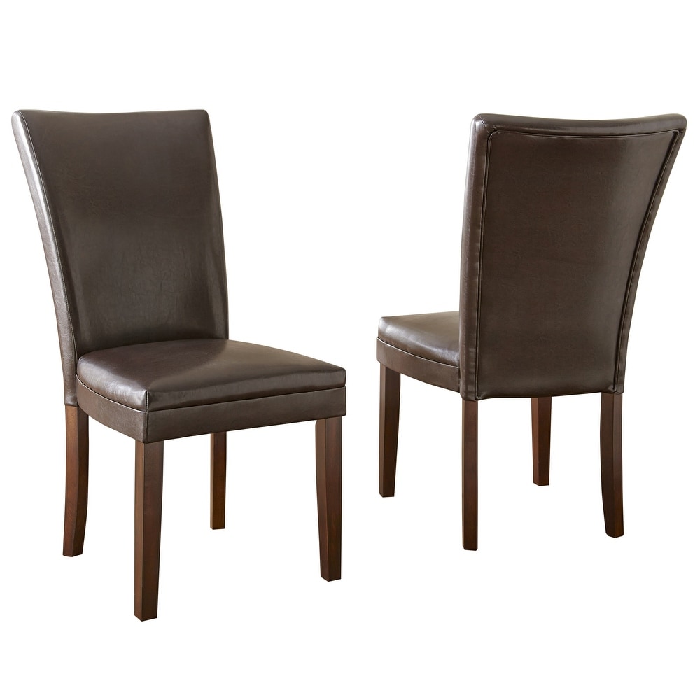 Hampton Dark Brown Cherry and Bonded Leather Dining Set by Greyson Living