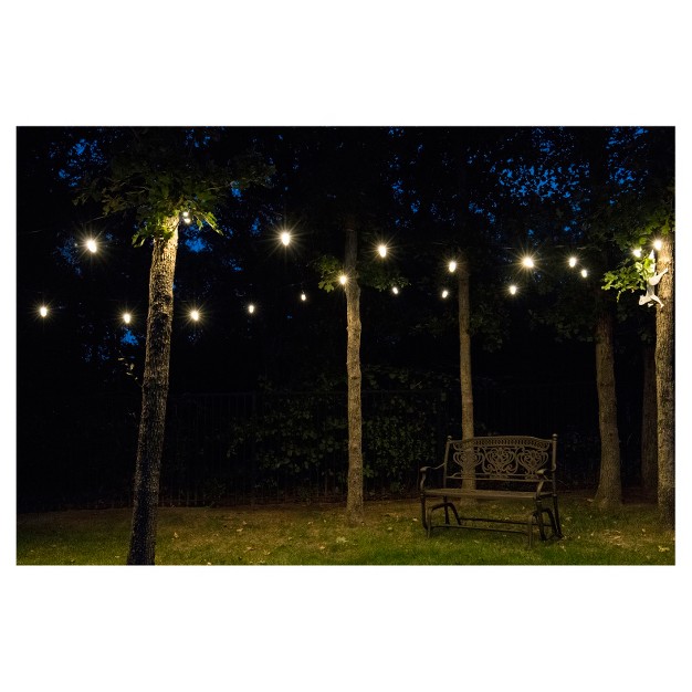 9ct Classic Caf Outdoor String Lights Integrated Led Bulb Black Wire Enbrighten