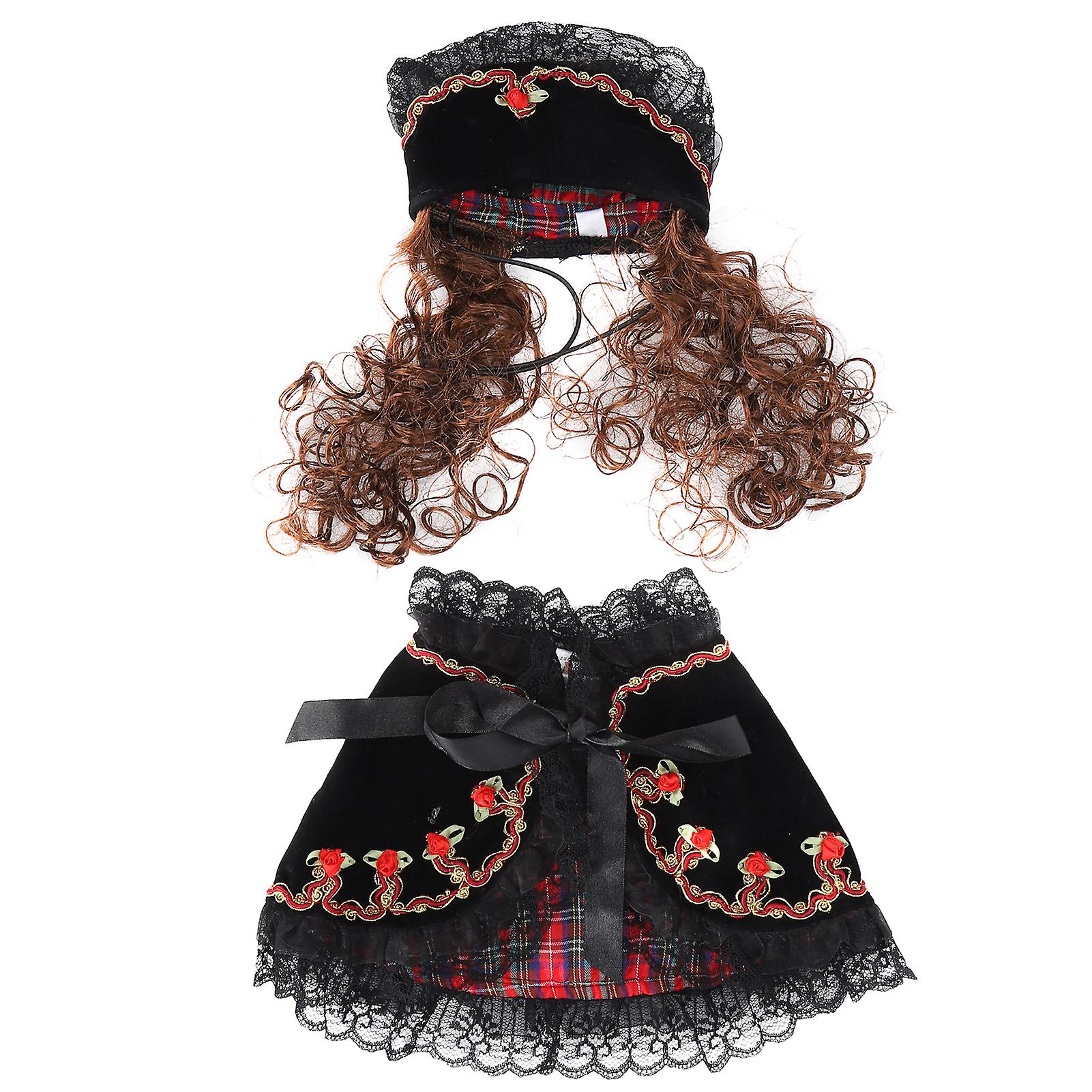 Small Pet Mini Beautiful Cloak Pet Costume Clothes Dogs Cats Cute Princess Cloakpf19 Black M