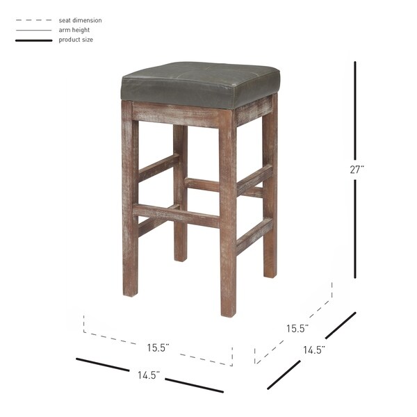 Valencia Bonded Leather Backless Counter Stool