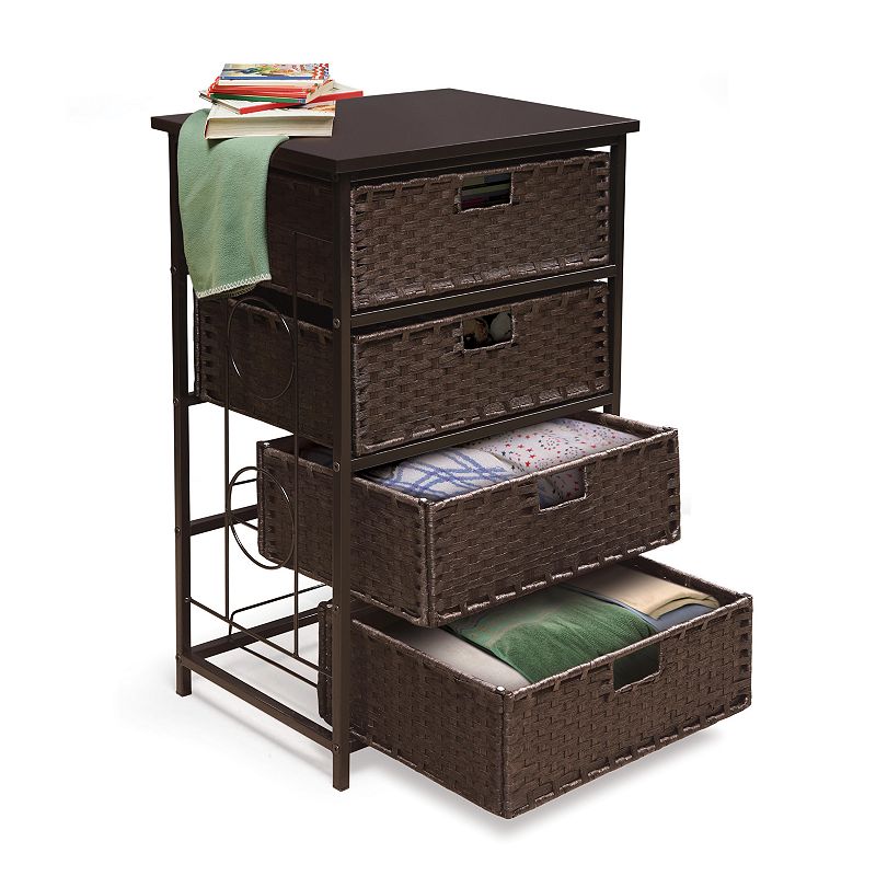 Badger Basket August Collection Tall 4-Basket Storage Unit