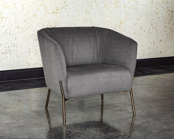 Chandelle Lounge Chair   Zenith Graphite Grey   Midcentury   Armchairs And Accent Chairs   by Virgil Stanis Design  Houzz