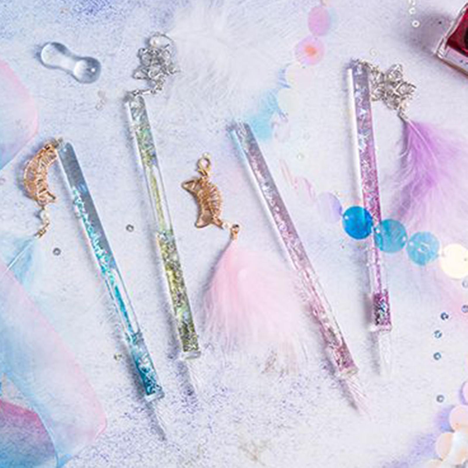 1set Signature Pen Dream Catcher Pen End Handmade Glass Crystal Dip Pen With Ink For Decoration