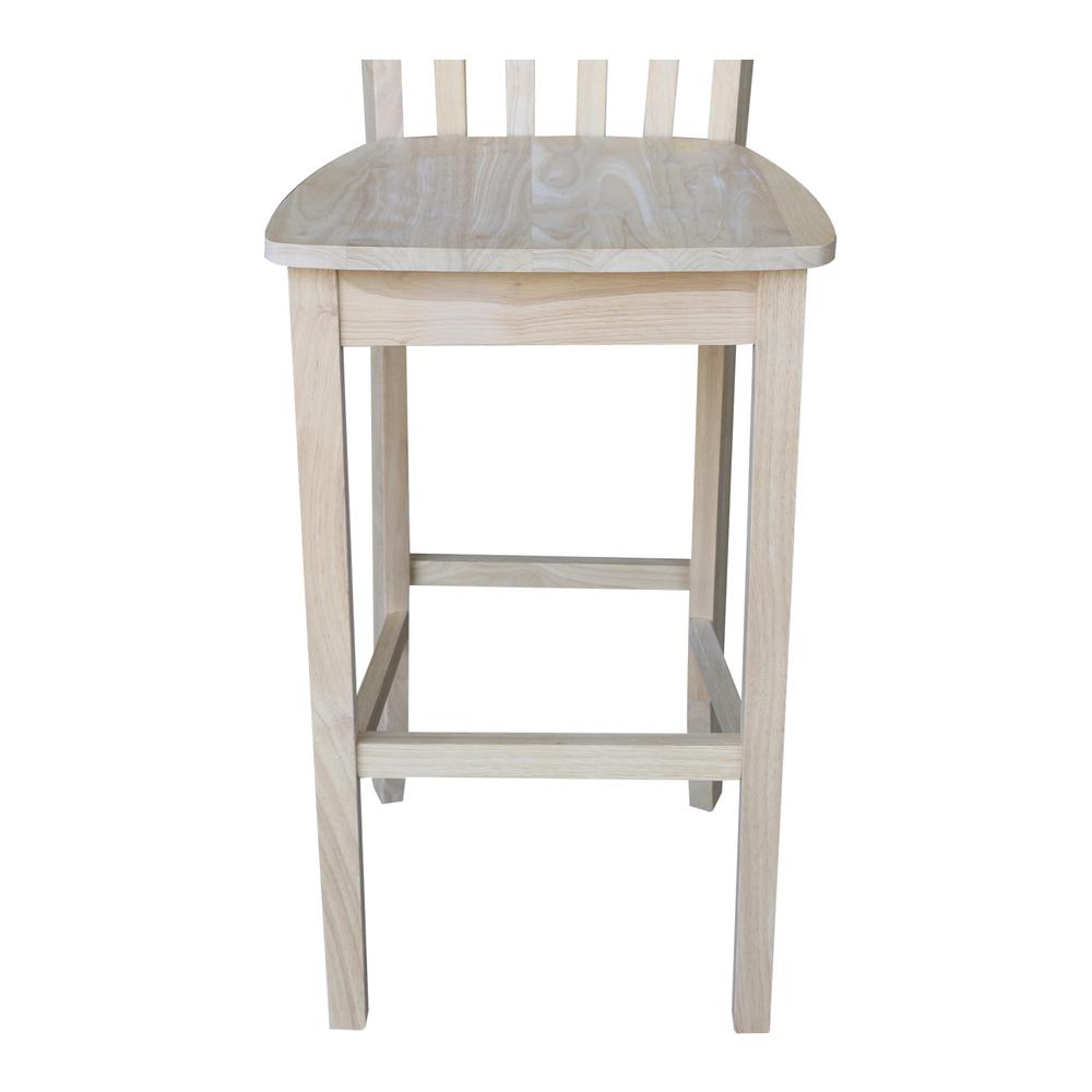 International Concepts S-3013 Slatback Stool， 30， Ready To Finish