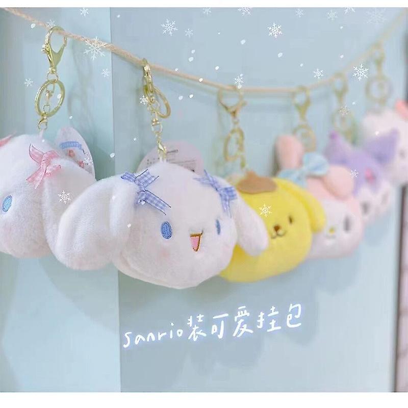 Born Pretty Kawaii Sanrios Cinnamonroll Kuromi My Melody Anime Cartoon Plush Toys Coin Purse Keychains Earphone Storage Bag Girls Gift