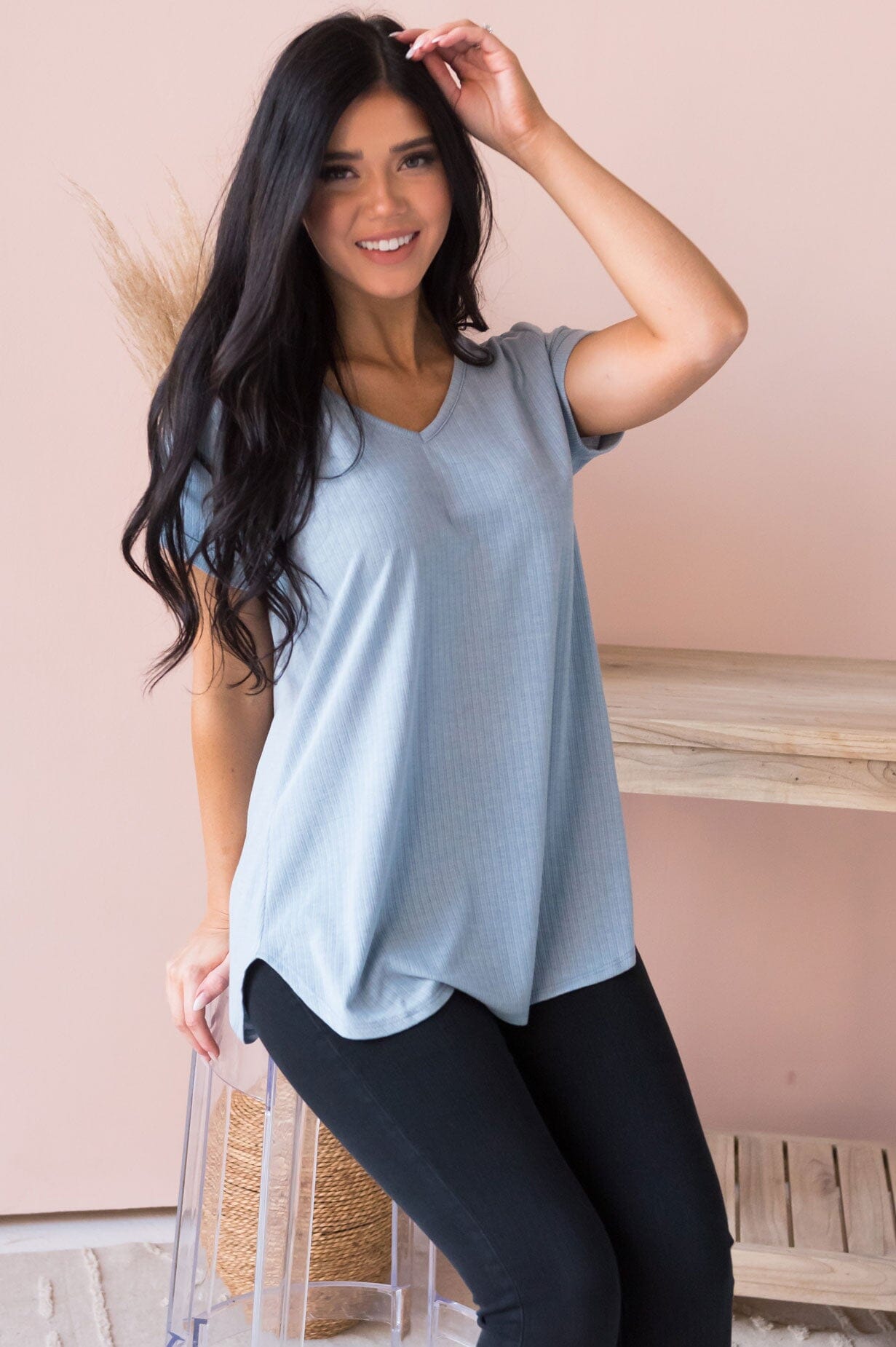 Your Favorite Ribbed Modest Tee