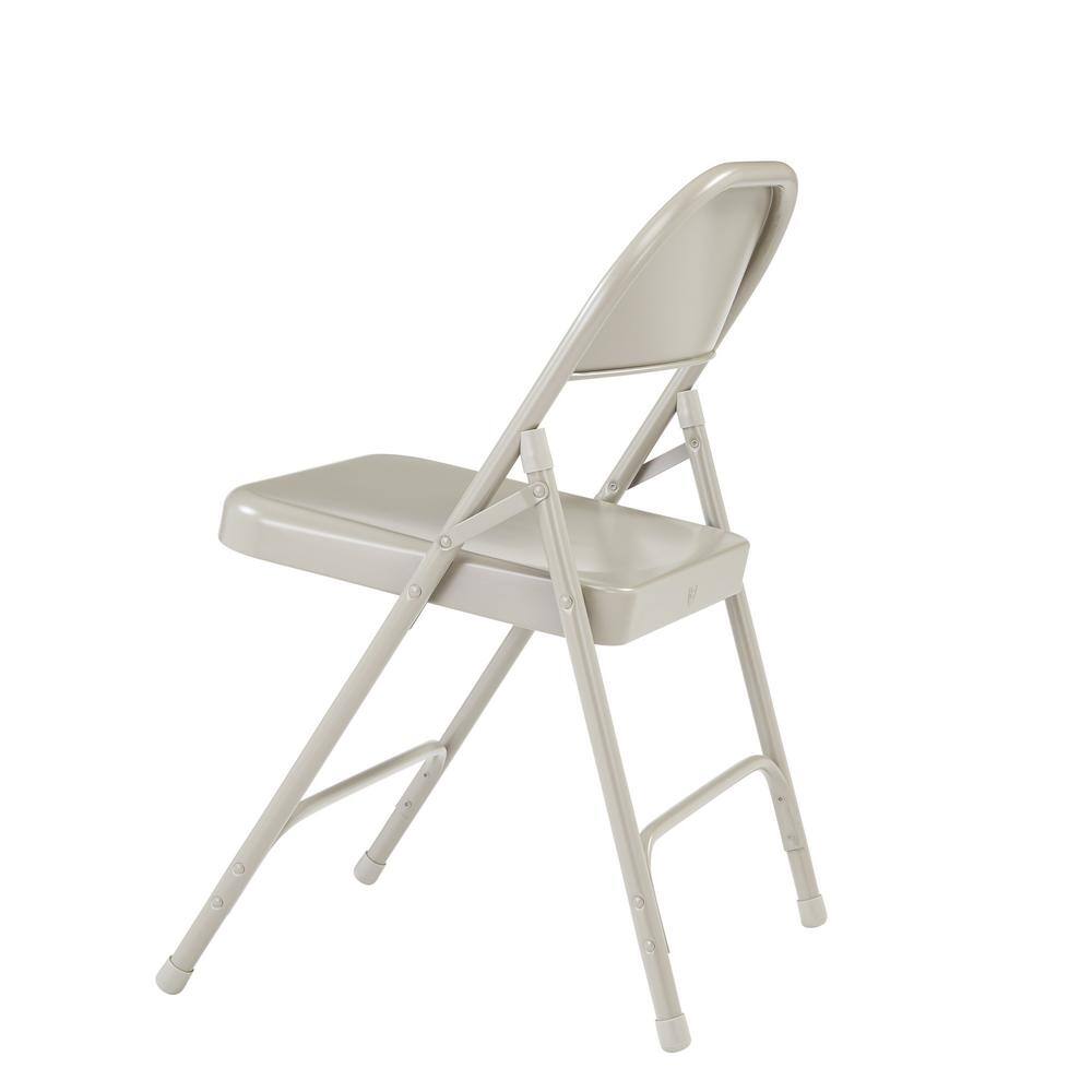 National Public Seating 50 Series Grey All-Steel Folding Chair (4-Pack) 52