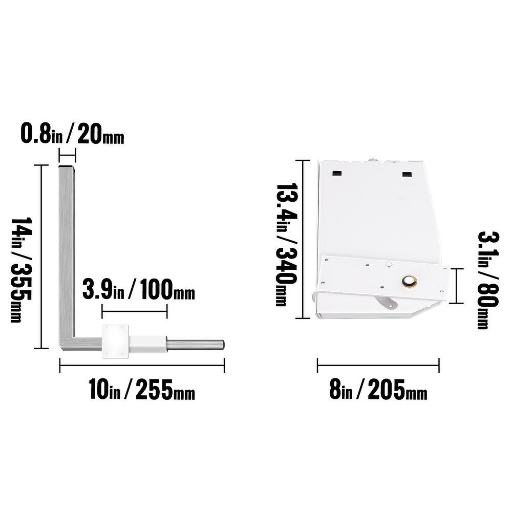 VEVOR Murphy Wall Bed Hardware Kit Springs Mechanism White King or Queen Size