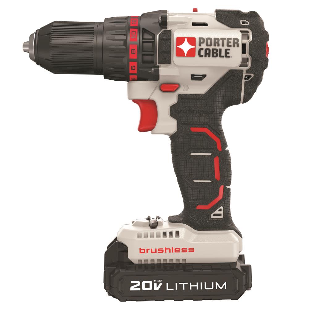 PC 20V MAX Brushless Lithium-Ion Cordless Drill (PCC608LB) Kit ;