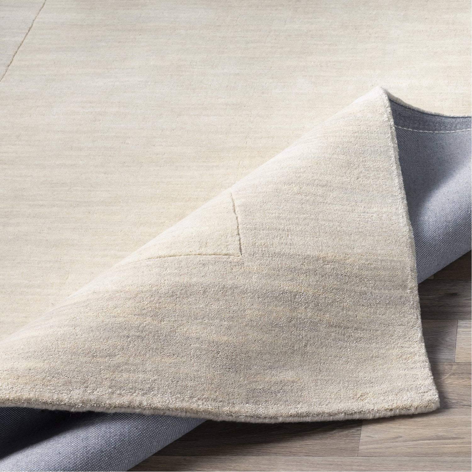 Mystique Collection Wool Area Rug in Parchment and Winter White