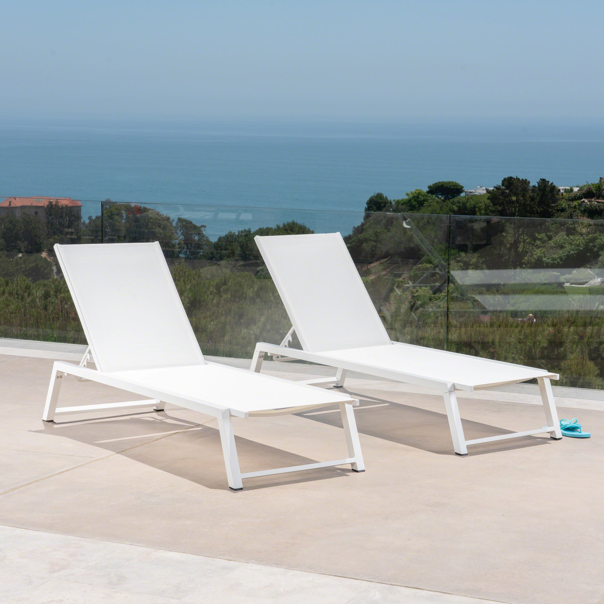 Mesa Outdoor Chaise Lounge with Finished Aluminum Frame