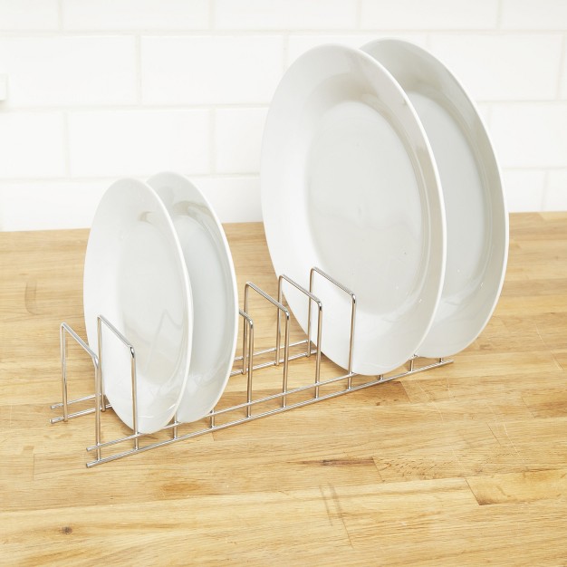 The Lakeside Collection Metal Plate Rack Drying Dish Rack For Counter Cabinet Eatery Organization